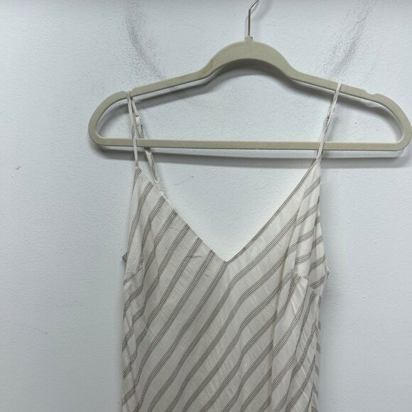 NWT FRAME Striped Bias Cami Slip Dress off white multi medium - Picture 6 of 13